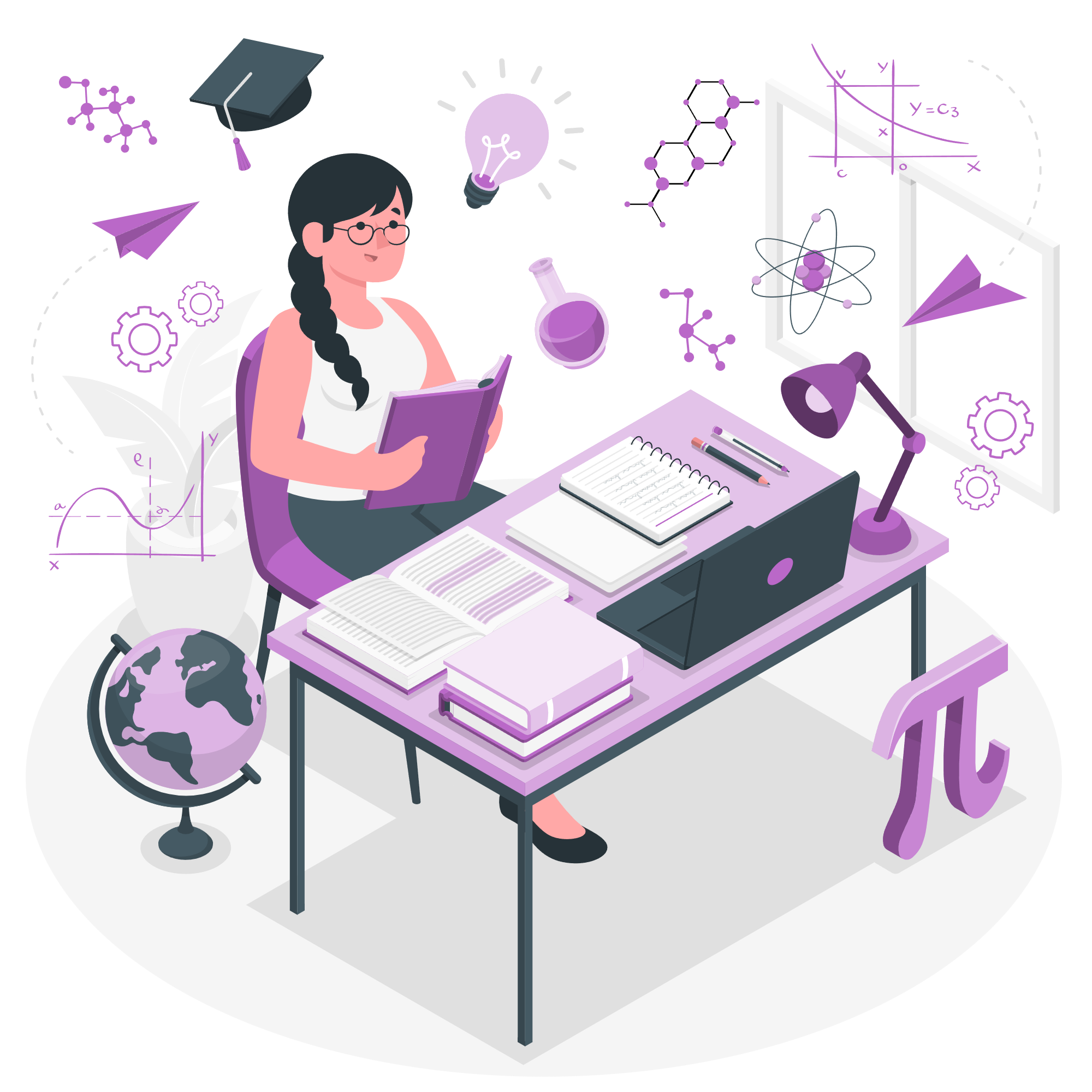 Estudante interagindo com curso online